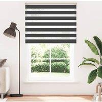 Berkfield Home Zebra Blind Black 145x200 cm Fabric Width 140.9 cm Polyester