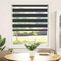 Berkfield Home Zebra Blind Black 110x100 cm Fabric Width 105.9 cm Polyester