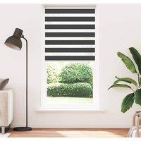 Berkfield Home Zebra Blind Black 105x200 cm Fabric Width 100.9 cm Polyester