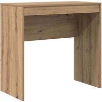 Berkfield Home Writing Desk Artisan oak Engineered wood 80 x 40 x 76 cm in Brown