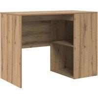 Berkfield Home Writing Desk Artisan oak Chipboard Medium Sleek Writing Desk in Brown