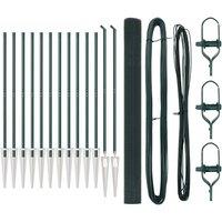 Berkfield Home Welded Wire Fence with 13 Spike Posts Green 1.5x25 m Steel