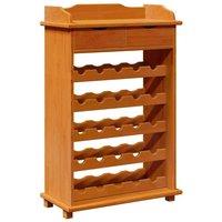 Berkfield Home Wine Rack 90x60x30 cm Solid Wood Pine in Brown | Size: 90 x 60 x 30 cm