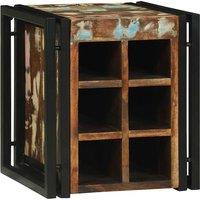 Berkfield Home Wine Rack 34.5x35x39 cm Solid Wood Reclaimed in Brown