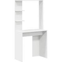 Berkfield Home White Computer Desk White Engineered wood Medium Computer Desk