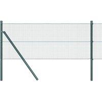 Berkfield Home Welded Wire Fence with 13 Posts Green 0.6x100 m Steel