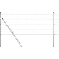 Berkfield Home Welded Wire Fence with 13 Posts 0.6x100 m Galvanised Steel in Silver