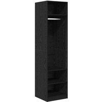 Berkfield Home Wardrobe with Shelf Black oak 50 x 50 x 200 cm Engineered wood