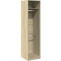 Berkfield Home Wardrobe Sonoma Oak 50x50x200 cm Engineered Wood in Light Tan | Size: 50 x 50 x 200 cm