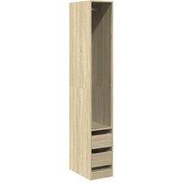 Berkfield Home Wardrobe Sonoma Oak 30x50x200 cm Engineered Wood in Light Brown | Size: 30 x 50 x 200 cm