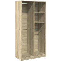 Berkfield Home Wardrobe Sonoma Oak 100x50x200 cm Engineered Wood in Light Oak | Size: 100 x 50 x 200 cm