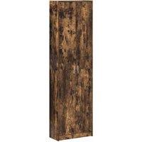 Berkfield Home Wardrobe Smoked Oak 55x25x189 cm Engineered Wood in Brown | Size: 55 x 25 x 189 cm