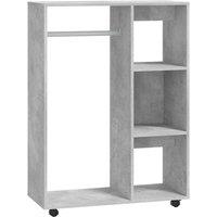 Berkfield Home Wardrobe Concrete Grey 80x40x110 cm Engineered Wood | Size: 80 x 40 x 110 cm