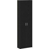 Berkfield Home Wardrobe Black Oak 55x25x189 cm Engineered Wood | Size: 55 x 25 x 189 cm