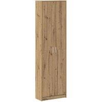 Berkfield Home Wardrobe Artisan Oak 55x25x189 cm Engineered Wood in Brown | Size: 55 x 25 x 189 cm