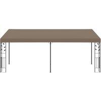 Berkfield Home Wall-mounted Gazebo 6x3x2.5 m Taupe