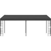 Berkfield Home Wall-mounted Gazebo 3x6 m Anthracite Fabric in Dark Grey
