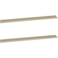 Berkfield Home Wall Shelves 2 pcs Sonoma Oak 115x9x3 cm in Light Oak | Size: 115 x 9 x 3 cm