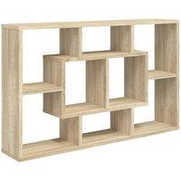 Berkfield Home Wall Shelf Sonoma Oak 85x16x52.5 cm Engineered Wood in Light Tan