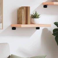 Berkfield Home Wall Shelf 40x30x(2-4) cm Untreated Solid Wood Oak in Light Brown