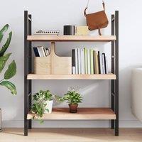 Berkfield Home Wall Shelf 100x50x(2-6) cm Untreated Solid Wood Oak in Natural