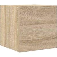 Berkfield Home Wall Mounted TV Cabinet Sonoma Oak 30.5x30x30 cm in Light Tan