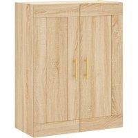 Berkfield Home Wall Mounted Cabinet Sonoma Oak 69.5x34x90 cm Engineered Wood in Light Tan