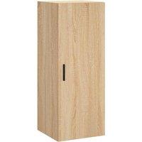 Berkfield Home Wall Mounted Cabinet Sonoma Oak 34.5x34x90 cm in Light Oak