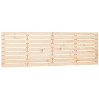 Berkfield Home Wall Headboard 206x3x63 cm Solid Wood Pine in Natural | Size: 206 x 3 x 63 cm