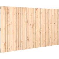 Berkfield Home Wall Headboard 204x3x110 cm Solid Wood Pine in Light Tan | Size: 204 x 3 x 110 cm