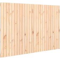 Berkfield Home Wall Headboard 166x3x110 cm Solid Wood Pine in Natural | Size: 166 x 3 x 110 cm
