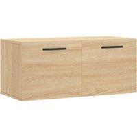 Berkfield Home Wall Cabinet Sonoma Oak 80x36.5x35 cm Engineered Wood in Light Brown