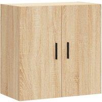 Berkfield Home Wall Cabinet Sonoma Oak 60x31x60 cm Engineered Wood in Light Tan | Size: 60 x 31 x 60 cm