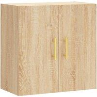 Berkfield Home Wall Cabinet Sonoma Oak 60x31x60 cm Engineered Wood in Light Oak | Size: 60 x 31 x 60 cm