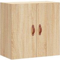 Berkfield Home Wall Cabinet Sonoma Oak 60x31x60 cm Engineered Wood in Light Tan | Size: 60 x 31 x 60 cm