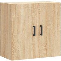 Berkfield Home Wall Cabinet Sonoma Oak 60x31x60 cm Engineered Wood in Light Tan | Size: 60 x 31 x 60 cm