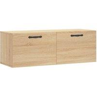 Berkfield Home Wall Cabinet Sonoma Oak 100x36.5x35 cm Engineered Wood in Light Oak