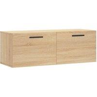 Berkfield Home Wall Cabinet Sonoma Oak 100x36.5x35 cm Engineered Wood in Light Tan