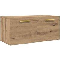 Berkfield Home Wall Cabinet Artisan oak 80 x 36.5 x 35 cm Engineered wood in Brown