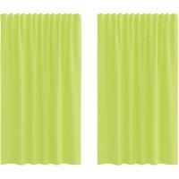 Berkfield Home Voile Curtains with Rod Pockets 2 pcs Apple Green in Bright Green