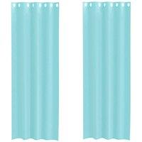 Berkfield Home Voile Curtains with Grommets 2 pcs Turquoise in Aqua