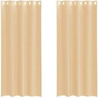 Berkfield Home Voile Curtains with Grommets 2 pcs Sand in Light Sand