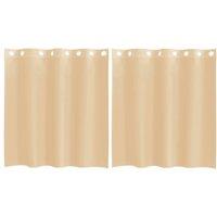 Berkfield Home Voile Curtains with Grommets 2 pcs Sand in Tan