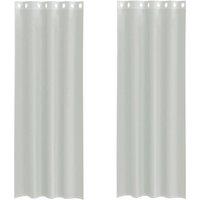 Berkfield Home Voile Curtains with Grommets 2 pcs Light Grey 140x300 cm