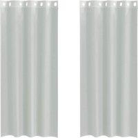 Berkfield Home Voile Curtains with Grommets 2 pcs Light Grey 140x245 cm