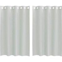 Berkfield Home Voile Curtains with Grommets 2 pcs Light Grey 140x175 cm
