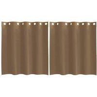 Berkfield Home Voile Curtains with Grommets 2 pcs Light Brown