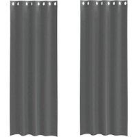 Berkfield Home Voile Curtains with Grommets 2 pcs Dark Grey 140x260 cm