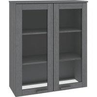 Berkfield Home Top for Highboard HAMAR Dark Grey 85x35x100cm Solid Wood Pine | Size: 85 x 35 x 100 cm