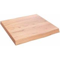 Berkfield Home Table Top Light Brown 40x40x(2-4) cm Treated Solid Wood Live Edge